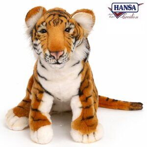 Hansa New w/Tag Handcrafted Plush Tiger Cub  Hand Puppet #4033